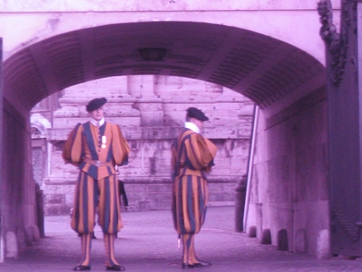 Pope's guard...directly from Switzerland