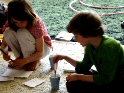 In a different place