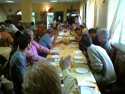 Yesterday I had a �boyslunch� with 28 english, one spanish and one kenian. I always wonder why noone wants to take their wife and if you are gay if it is allowed to bring your boyfriend.