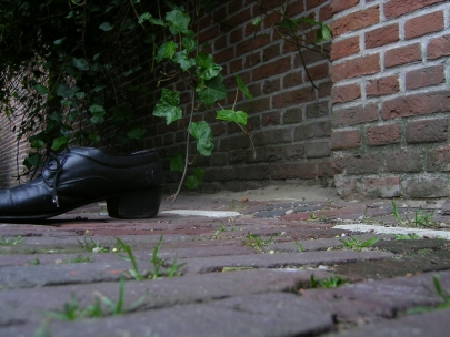 just decide(d) to leave them there and keep on dancing barefoot