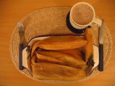 Ricardo�s grandmother sent me tamales so that I get well soon. She touched my heart!