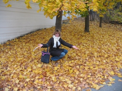 enjoying the richness of golden fall