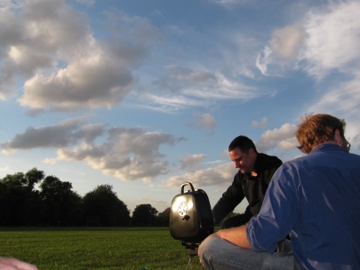 ...with a portable bbq at vicky park