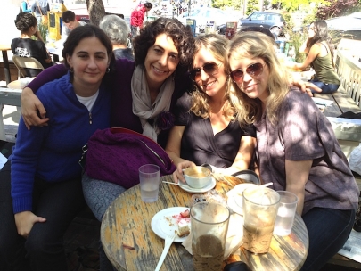 The girls at the Strada Caff�