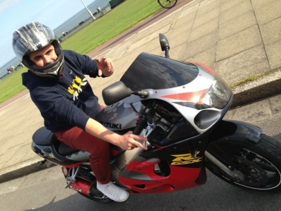 Andre and his new motorbike